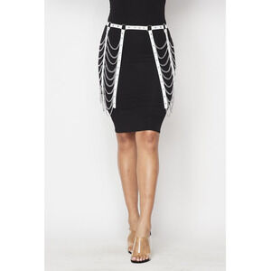 Sexy Beautiful Women's Chain Link Skirt Belt Adjustable Strap